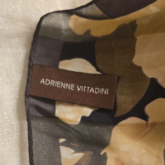 Silk Adrienne Vittadini  Pink and Gold Scarf Luxurious Wrap - Picture 2 of 13